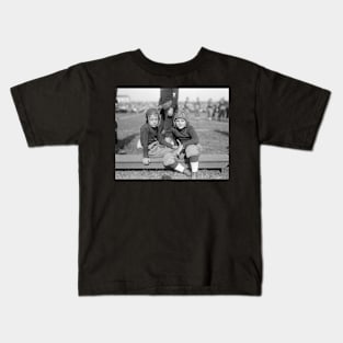 Little Football Players, 1925. Vintage Photo Kids T-Shirt